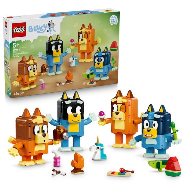 Bluey a její rodinka z kostek