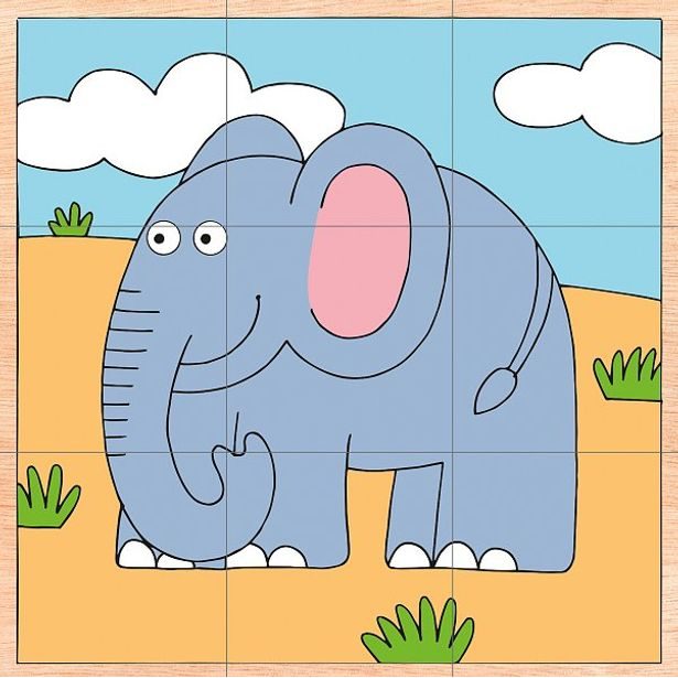 Kubus 3 x 3 - exotická zvířata