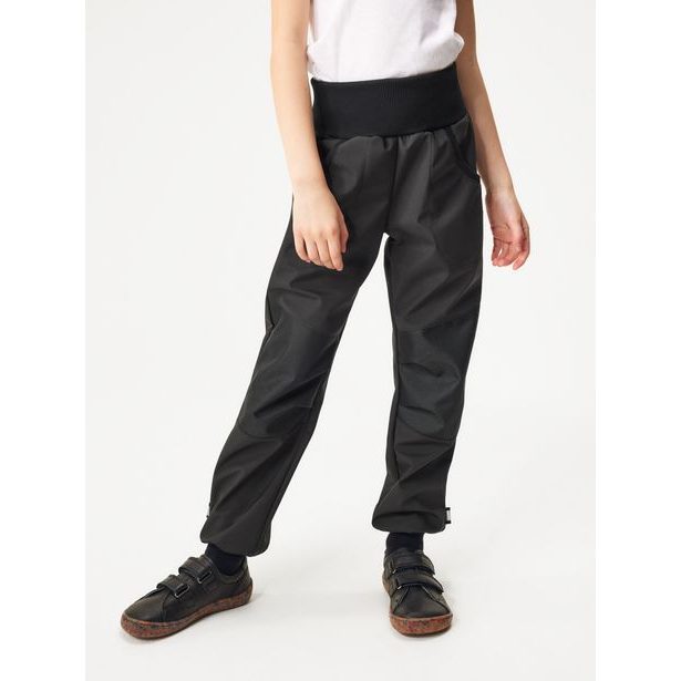 Unuo, Dětské softshellové kalhoty s fleecem Street Strong, Černá