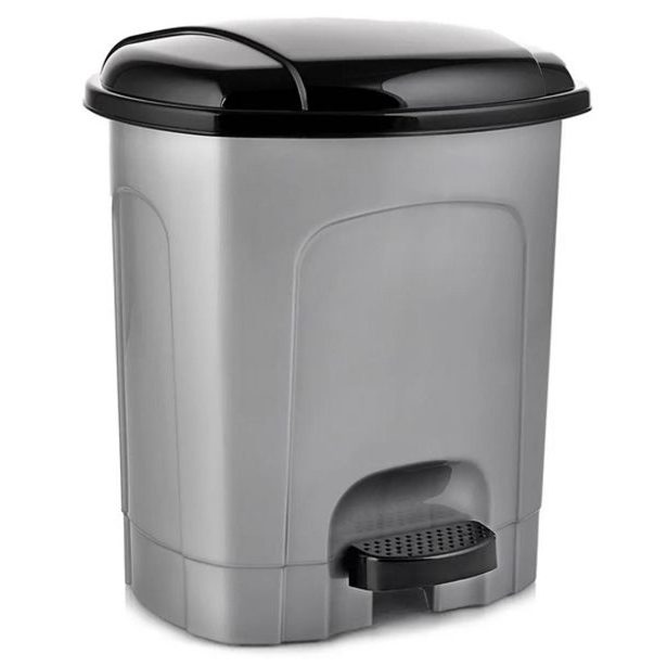koš odp.30,0l pedál 38x36x48cm, šedý plast