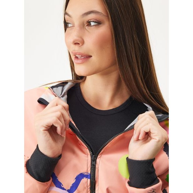 Unuo, Dámská softshellová bunda bez zateplení pružná Basic, Meruňková, Fantazie