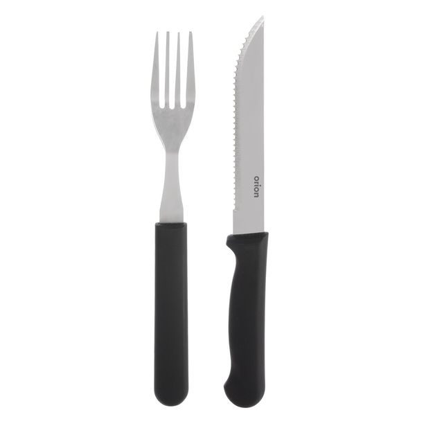 O Steak set nůž+vidlička nerez/UH černá