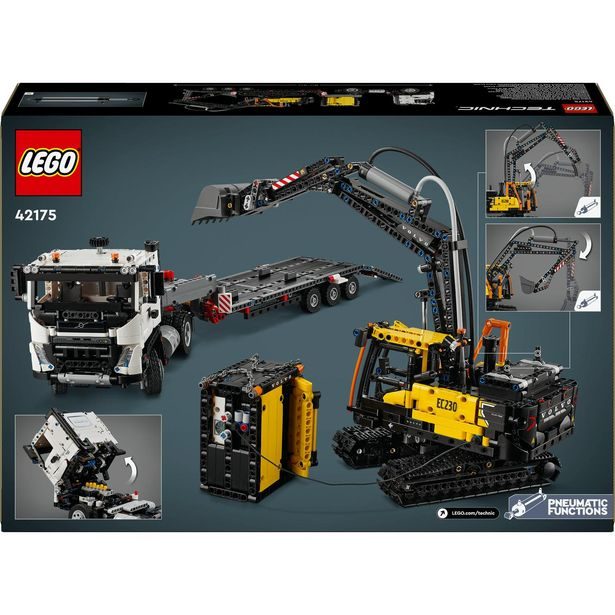 Nákladní auto Volvo FMX a elektrický bagr Volvo EC230