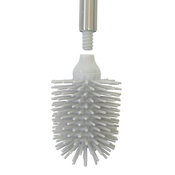 KELA WC štětka La Brosse nerezová rukojeť TPR světle šedá KL-24310