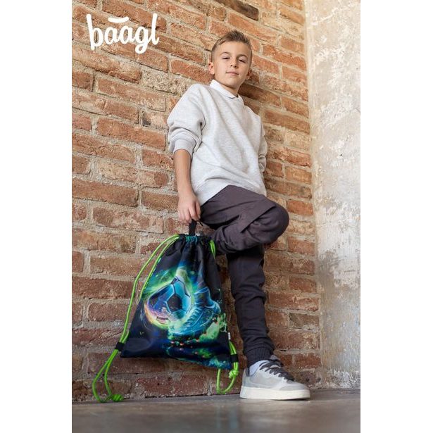 BAAGL SET 3 Airy Plus Fotbal: batoh, penál, sáček