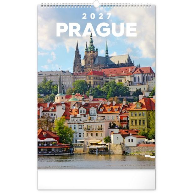 NOTIQUE Nástěnný kalendář Praha 2027, 33 x 46 cm