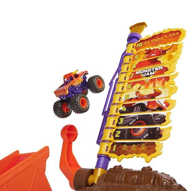 SpinMaster MONSTER JAM - Hrací set El Toro Loco Big Air Challenge, 1:64