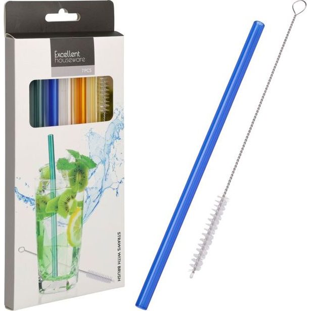 brčko d 4mm, cm, 7ks, čistič, rovné, barev. SKLO