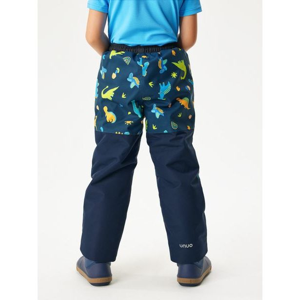 Unuo Dětské zimní rostoucí oteplovačky Polar, Tm. Modročerná, Dinosauři