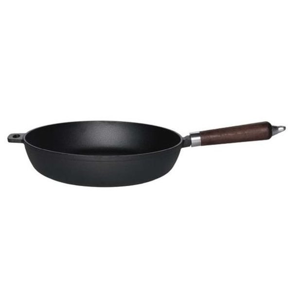 KITCHISIMO PÁNEV 28CM LITINA,RUKOJET BUKOV.DŘEVO,HÁK NA KONCI