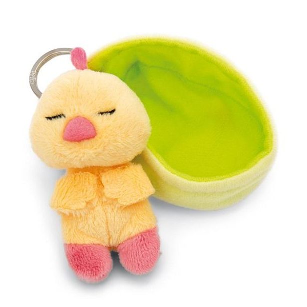 NICI NICI klíčenka spící Kuřátko 8cm, světle zelený košík, GREEN