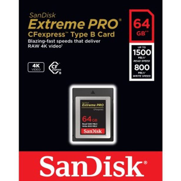 SanDisk Extreme PRO CF expres 64 GB, Type B