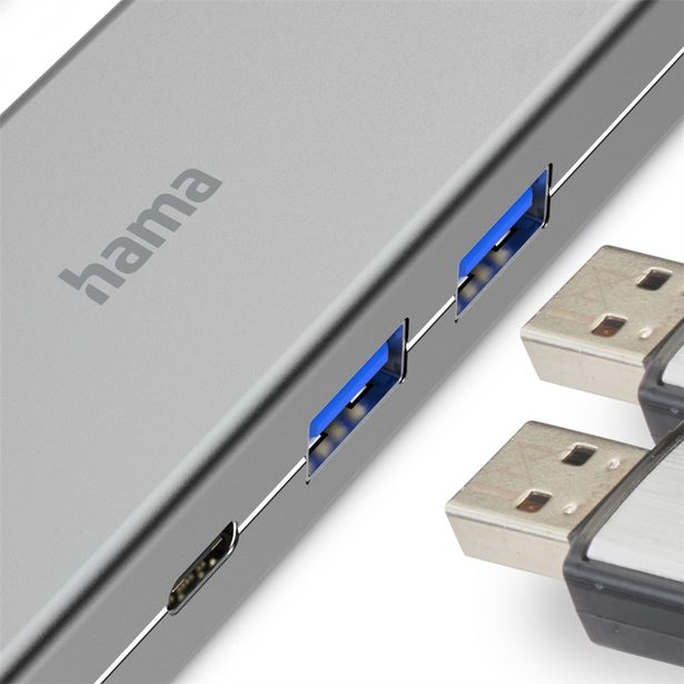 Hama USB hub, multiport, 2x USB-A, USB-C PD, HDMI, USB 3.2 5 Gb/s