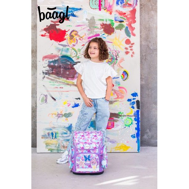 BAAGL SET 5 Ergo Candy: aktovka, penál, sáček, zástěra, peněženka