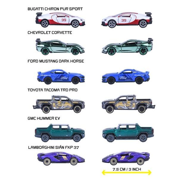 Autíčko Deluxe Cars, 6 druhů