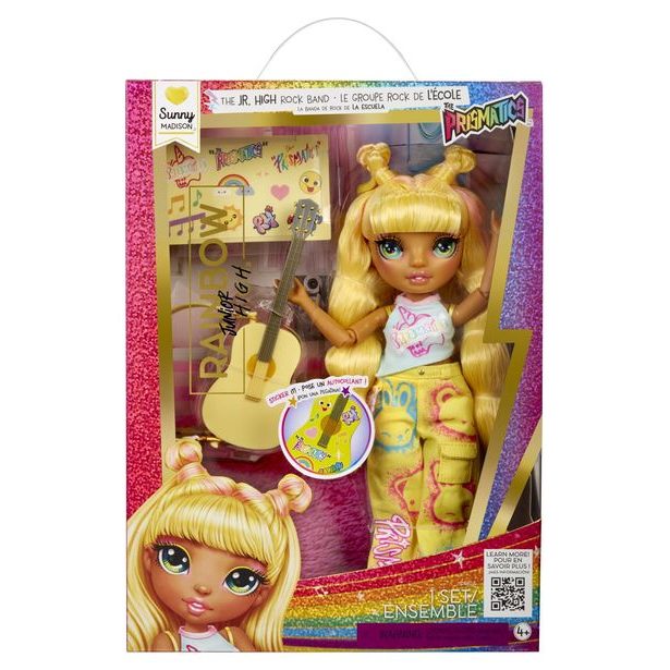 Rainbow High Junior Fashion panenka v rockové kapele - Sunny