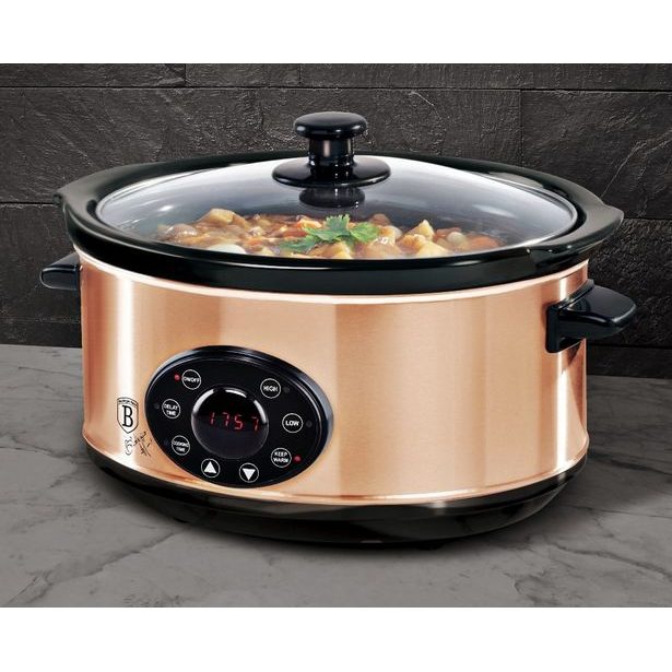 BERLINGERHAUS Pomalý hrnec s poklicí Slow Cooker 3,5 l Black Rose Collection BH-9383