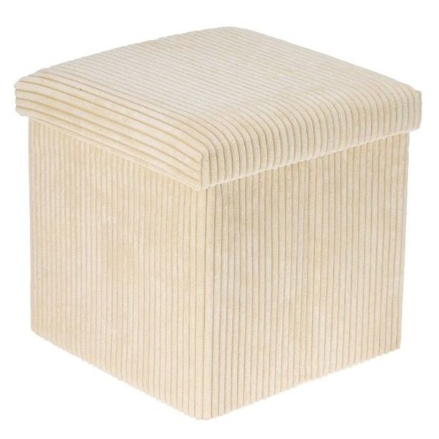 HOMESTYLING Taburet s úložným prostorem 38 cm krémová KO-170489980bezo
