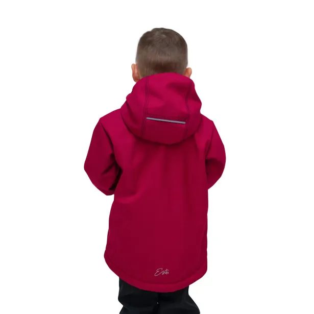 ESITO Dětská zimní softshellová bunda s beránkem Red