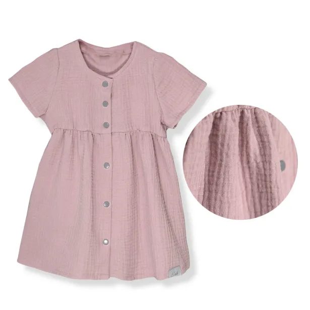 ESITO Mušelínové šaty Barunka Powder pink - pudrová / 68