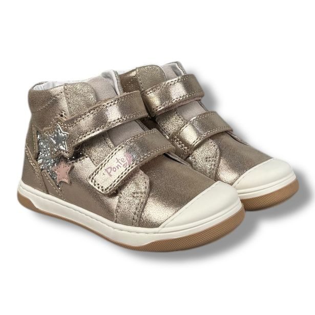 Dětské kožené boty, Ponte20 - Perleťová