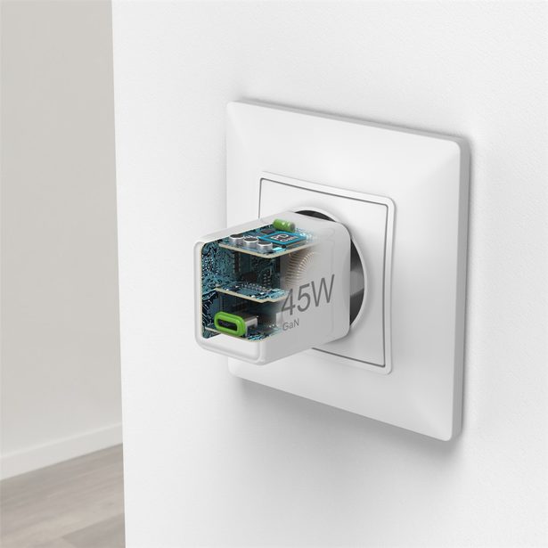 Hama rychlá USB nabíječka, USB-C PD/QC 45 W, super-mini