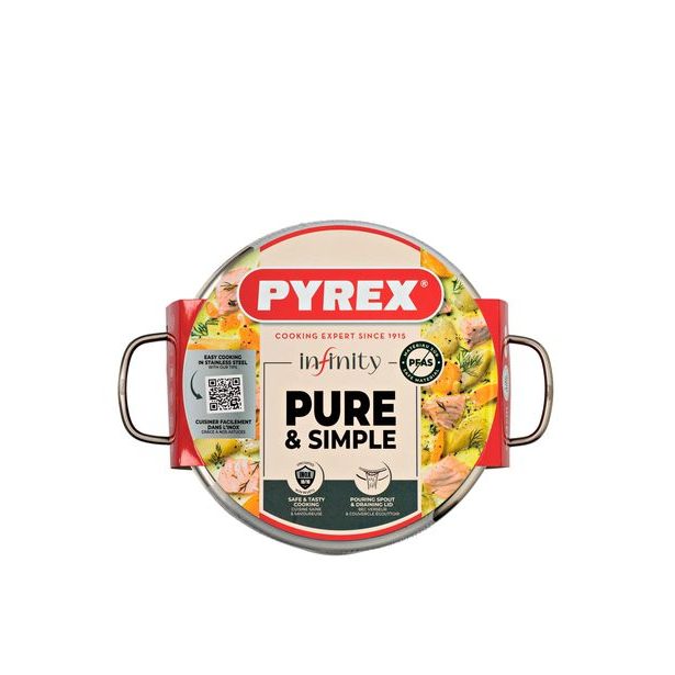 Pyrex Nerezový kastrol PYREX Infinity ø24cm 4l