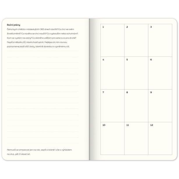 Nedatovaný plánovač Note to self, 5 minut denně, 13 × 21 cm