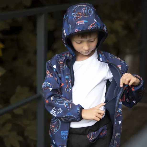 ESITO | Dětská softshellová bunda DUO Play and go - modrá / 110