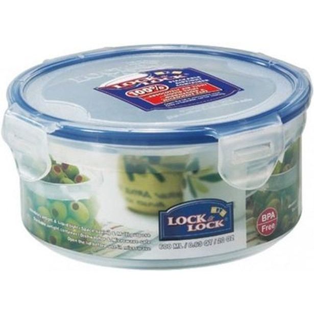 dóza 0,60l LOCK HPL933 kulatá, d12,1x 6,8cm, plast