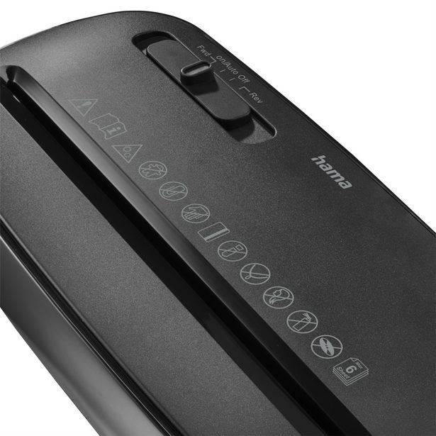 Hama Classic S61, skartovačka, přímý řez, 6 listů, bezpečnostní úroveň P2 T2 E2