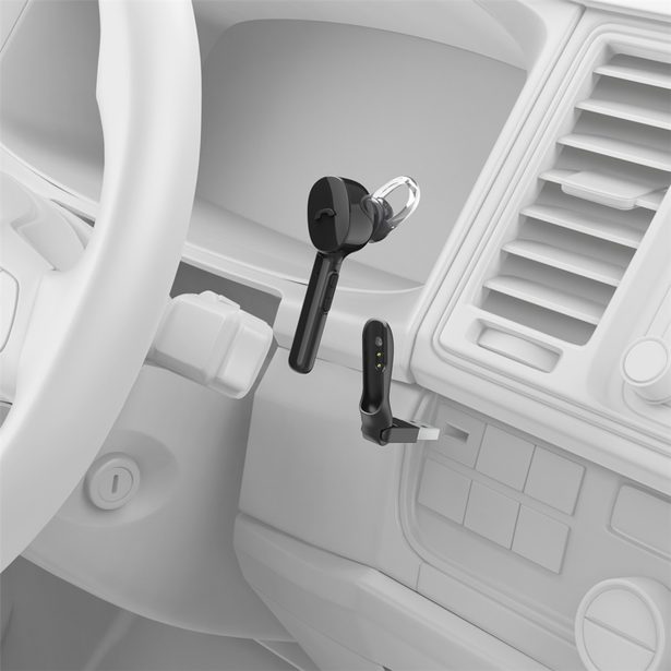 Hama MyVoice1300, Bluetooth headset mono, pro 2 zařízení, Siri, Google Ass., nabíjecí stanice