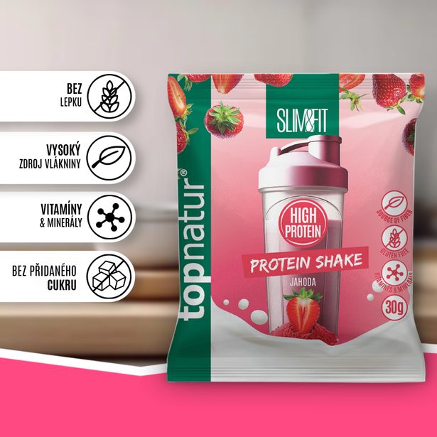 Topnatur SLIM&FIT PROTEIN shake jahoda 30g