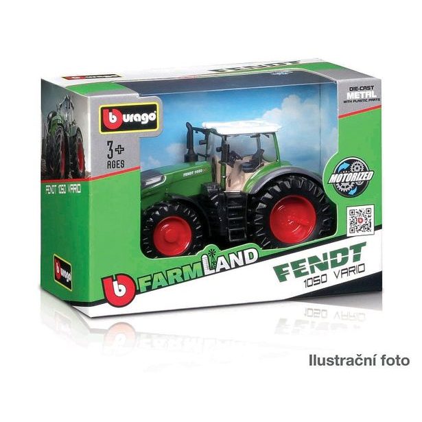 Bburago Bburago - FarmLand, Traktor se setrvačníkem, 10cm, assort