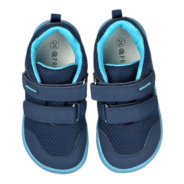 Dětská BAREFOOT celoroční obuv Protetika tmavě modré se světlými prvky