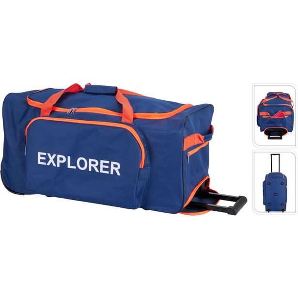 PROWORLD Cestovní taška na kolečkách 75 l modro oranžová KO-DG6000110