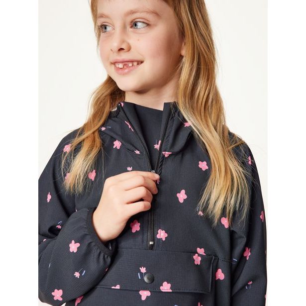 Unuo, Dětská větrovka, Černá, Květiny