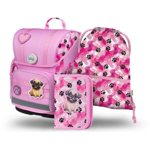 BAAGL SET 3 Ergo Tlapky: aktovka, penál, sáček