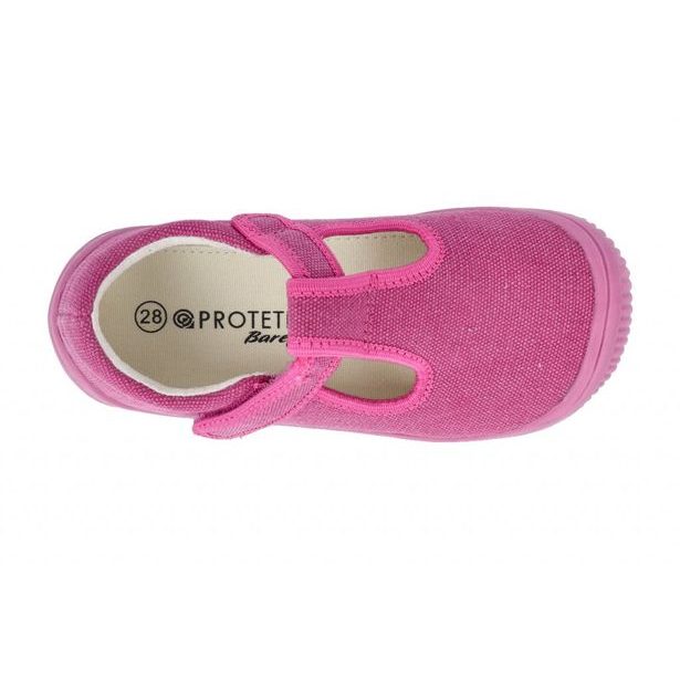 Dětská BAREFOOT domácí obuv/letní plátěnky Protetika - Kirby Fuxia