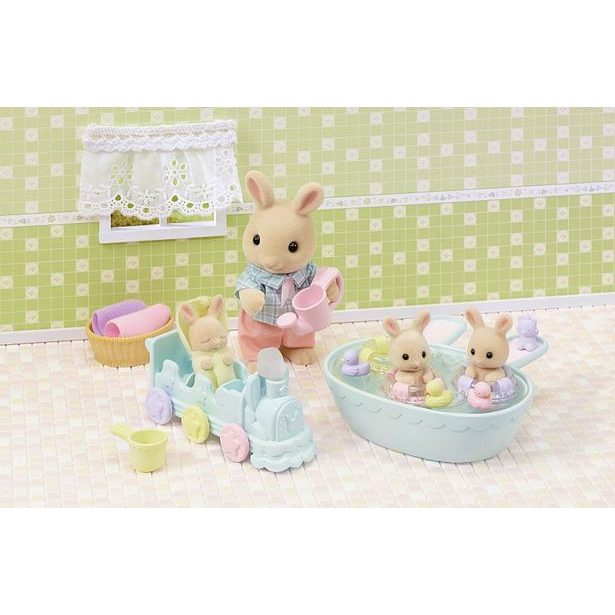Sylvanian family Koupel trojčat králíčků