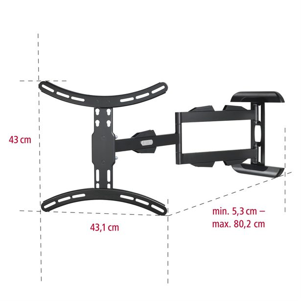Hama nástěnný držák TV, 400x400, pohyblivý, prodloužený