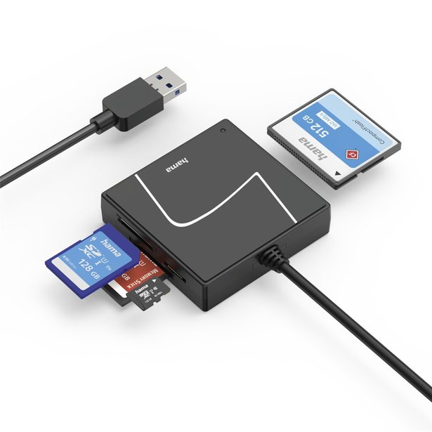 Hama čtečka karet USB 3.2 Gen1, USB-A, USB-C adaptér, SD/CF/MS