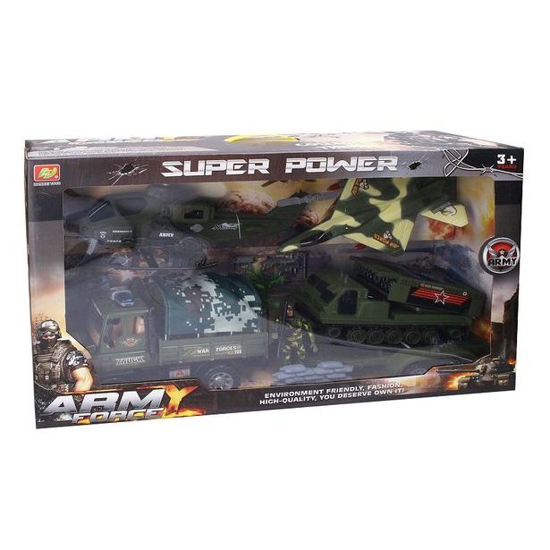 WIKY Vojenské auto s přívěsem set, 63 cm