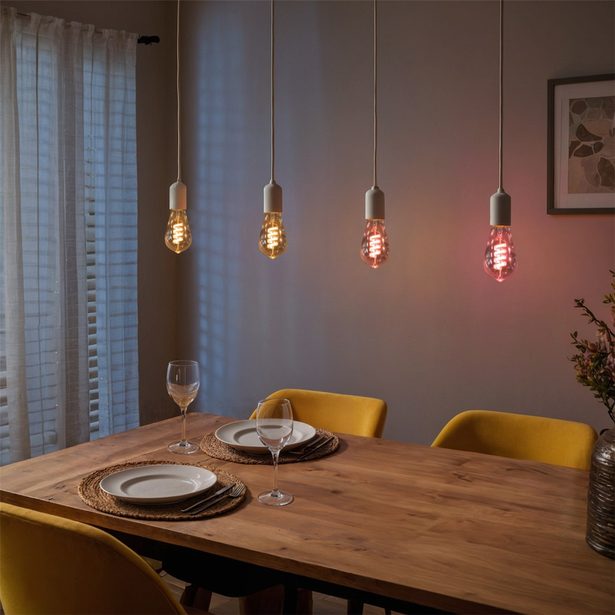 Hama SMART WiFi LED žárovka, Matter, E27, retro, ST64 Filament, RGBW, stmívatelná, aplikace