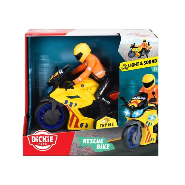 Záchranářský motocykl 17 cm s jezdcem