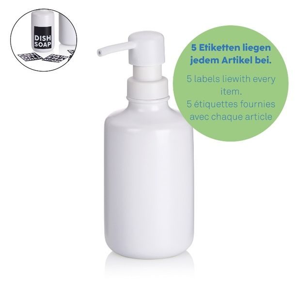 KELA Dávkovač mýdla Leonie keramický černý 20,0cm 7,5cm 300,0ml KL-23698