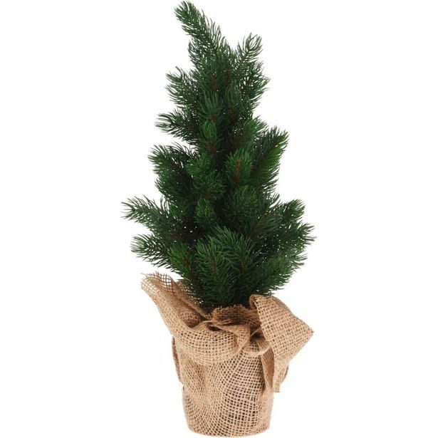 HOMESTYLING Vánoční dekorace stromek v jutovém pytli 45 cm KO-317910030