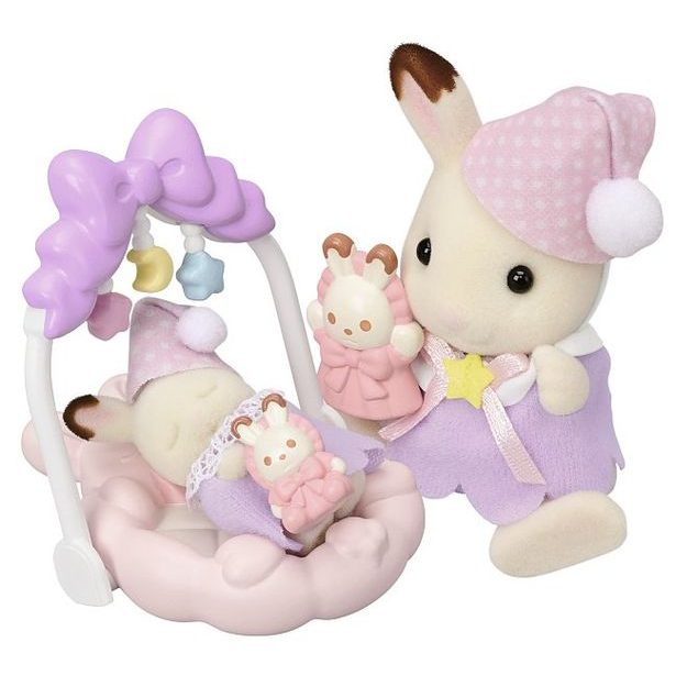 Sylvanian family Chocolate králíčci spící sourozenci