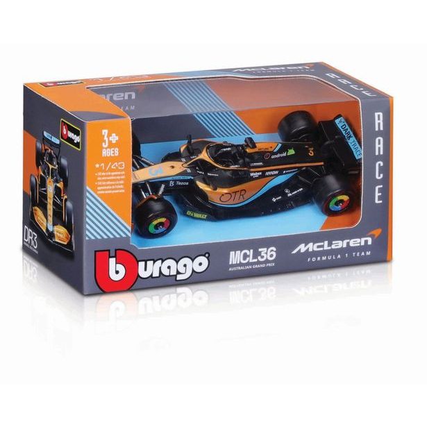 Bburago 1:43 RACE Formula F1 (2023) MIX Display 24ks