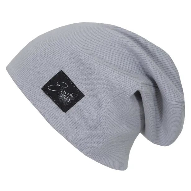 ESITO Žebrovaná čepice spadená Color Grey - šedá